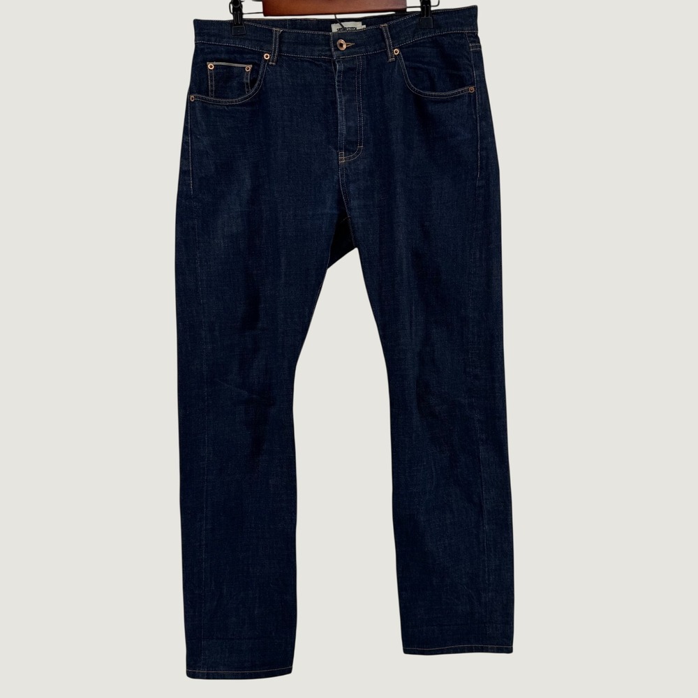 Taylor Stitch Slim Fit Jeans Mens 34 Indigo Selvedge Denim Button Fly